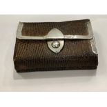 Vintage silver and snake skin purse