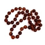 Amber bead necklace