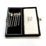 6 Hallmarked silver dickens cocktail sticks