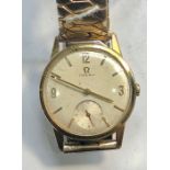 Vintage gents Omega cal 269 wristwatch the watch winds but does not tick the balance spins but no wa