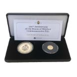 Silver and gold 100th Anniversary of the House of Windsor Cpmmemorative Pair
