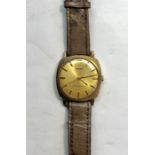 Vintage Gents 9ct gold Rolex Tudor wristwatch the watch winds and ticks not no warranty given measur