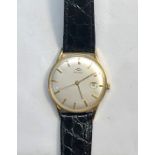 Vintage gents 18ct gold Mavado wristwatch the watch winds and ticks but no warranty given measures a