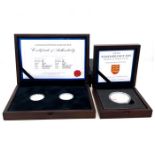 2 Boxed silver proof coin sets with certificates