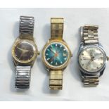 3 vintage gents wristwatches includes raco, Rouan, and genova airman