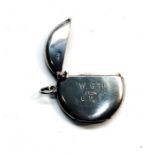 Antique round silver match / vesta case Chester silver hallmarks
