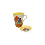 Claris cliff cup and small pin dish crocus pattern