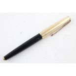 Vintage Parker 61 Black fountain pen with rolled gold cap