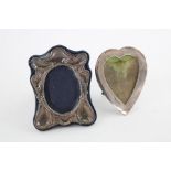 Vintage Hallmarked .925 Sterling Silver Photograph Frames Inc Heart Design, Embossed Heart - 11cm(