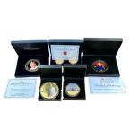 4 boxed picture coins sets includes diamond jubilee 90th birthday 4 coin set