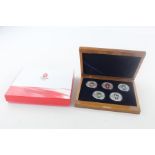 2008 Beijing Olympics silver proof coin mascots set. With original box items are in previously owned