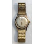 Vintage Favre-leuba gents wristwatch watch is ticking but no warranty given measures approx 34mm not