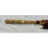 Antique carved ivory handled umbrella