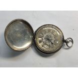 Silver full hunter silver dial fusee Pocket Watch by R.Stamford London the watch does wind and tick