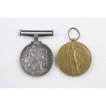 2 x WW1 Medals full size named, inc war, victory