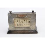 Vintage hallmarked 1928 Birmingham Sterling Silver front desk calendar