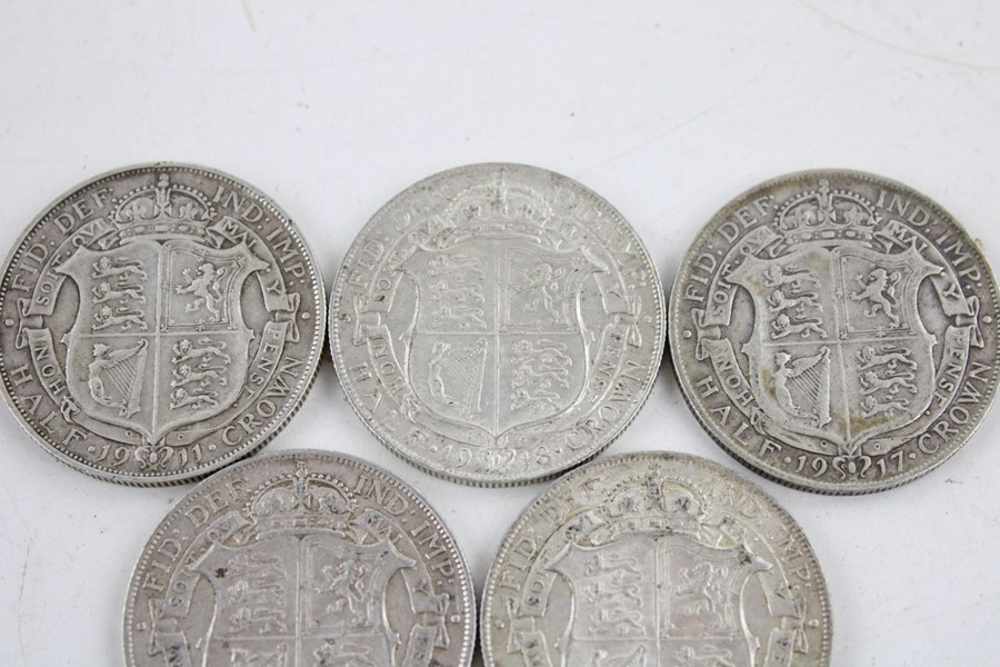 6 x British George V half crown silver coins (84g) - Image 5 of 7