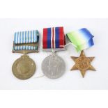 3 x WW2 and Korea medals with original ribbons Inc war medal, atlantic star