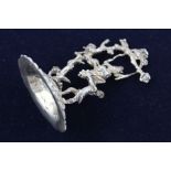 Vintage 925 silver couple ornament with lady swinging on a tree (45g) There is a small breakage to t