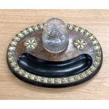 Victorian desk inkwell stand