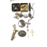 Selection of silver costume jewellery