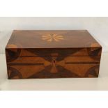 Antique large inlaid writing box