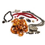 Selection of vintage costume jewellery