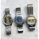3 vintage gents wristwatch includes citron ,Ruby ,edox