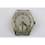 Vintage gents Omega military style wristwatch head hand-wind working signed Omega to dial, movement
