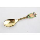 Vintage 1982 A.Michelsen Danish Sterling Silver gilt enamel christmas spoon