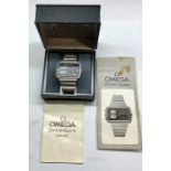 Vintage Omega Chrono quartz cal 1611 wristwatch comes with box and booklets working order but no war