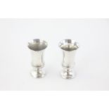 Pair of Vintage 1972 Hallmarked .925 STERLING SILVER Pedestal Vases / Cups