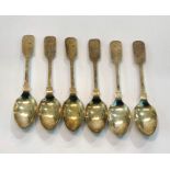 6 x Antique 1904 Hallmarked Sheffield .925 STERLING SILVER Spoons