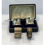 4 x Vintage Hallmarked .925 STERLING SILVER Napkin Rings Inc. Boxed