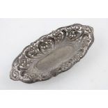 Antique 1876 Birmingham STERLING SILVER Bon Bon Dish w/ Pierced Sides (