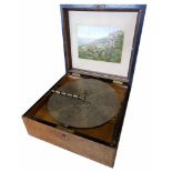 13in Kalliope Disc Musical Box33cm Kalliope Plattenspieldose mit einer separaten Box, welche viele