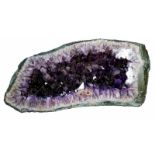 Amethyst-drusen Pair with Calcite inclusions Amethyst-Drusen Paar mit Kalzit Einschlüssen. Herkunft: