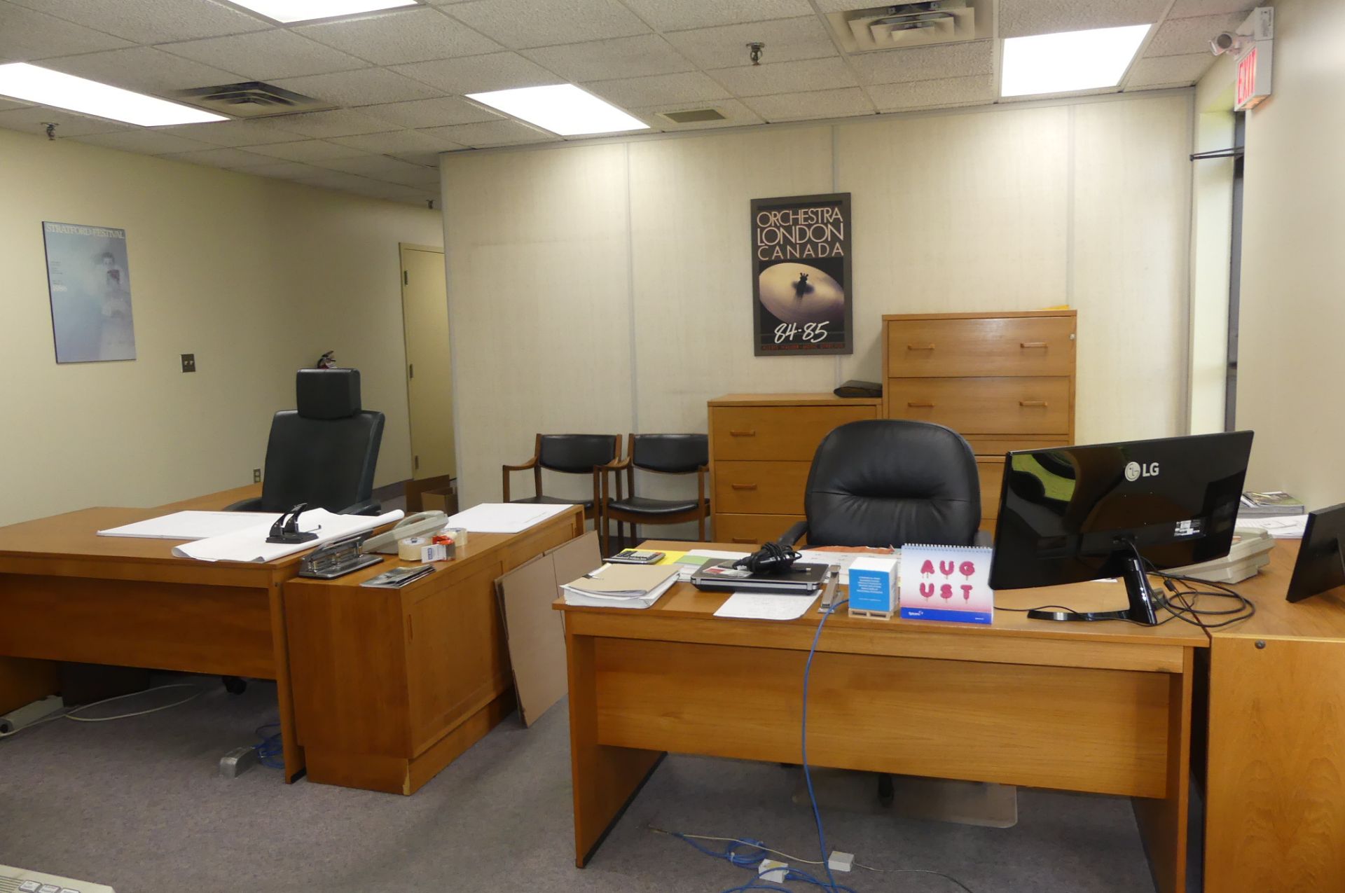 4-CHAIRS, 2-DESK, 2-FILE CABINETS - Image 4 of 6