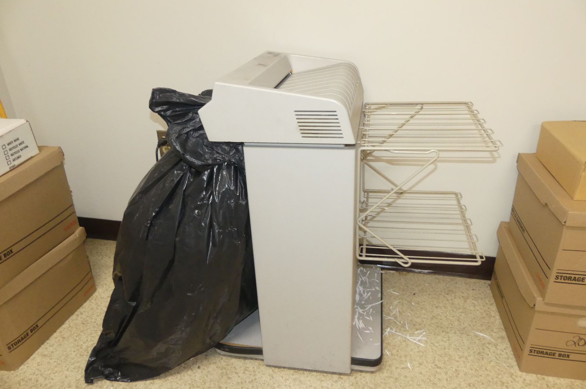 3-FILE CABINETS, PAPER SHREDDED, STEEL RACKING UNIT - Image 3 of 4