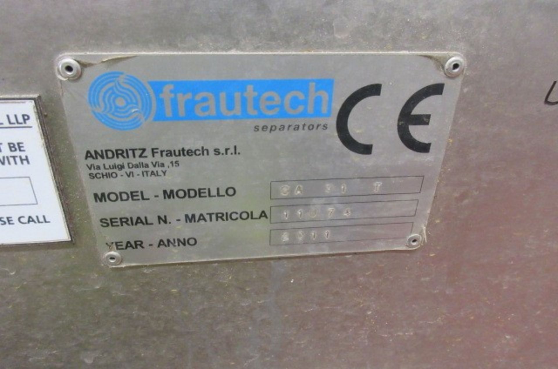 Gemak / Frautech CA 91 T s/s separator (2011) - Image 3 of 5