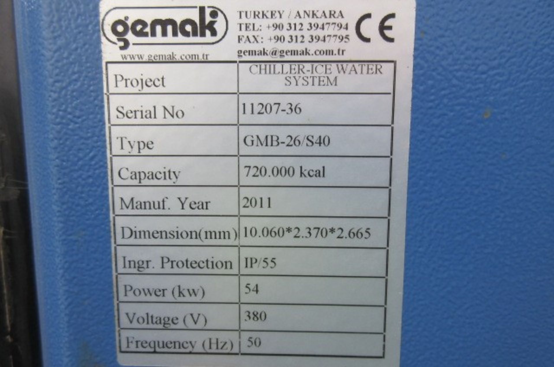 Gemak GMB-26/S40 chiller-ice water system (2011) - Image 5 of 7