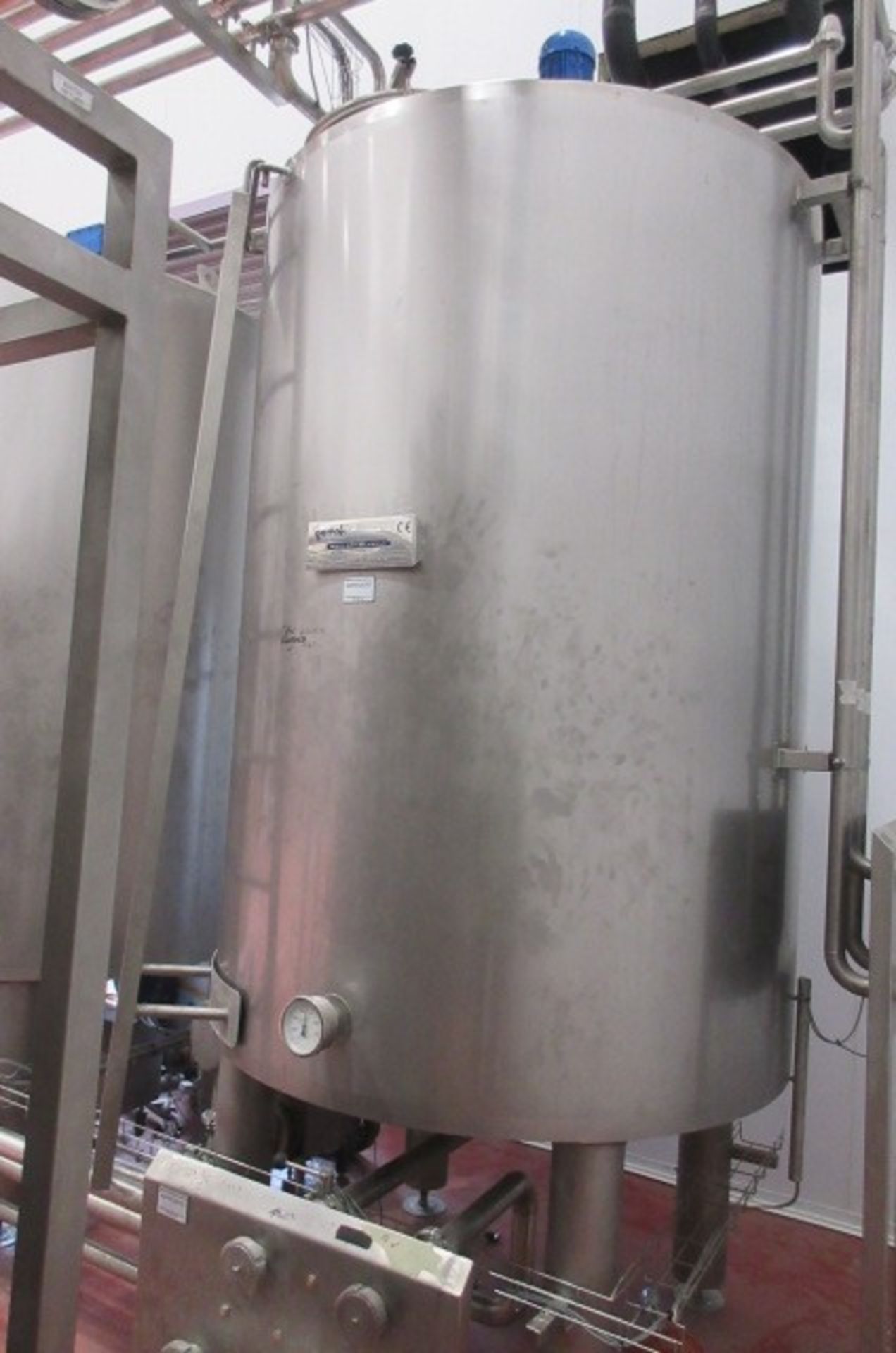 Gemak s/s jacketed & agitated cream aging tank 2,000 litres (2011)