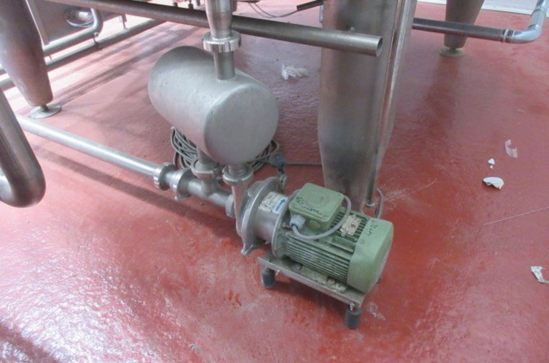 Stainless steel enclosed pump.