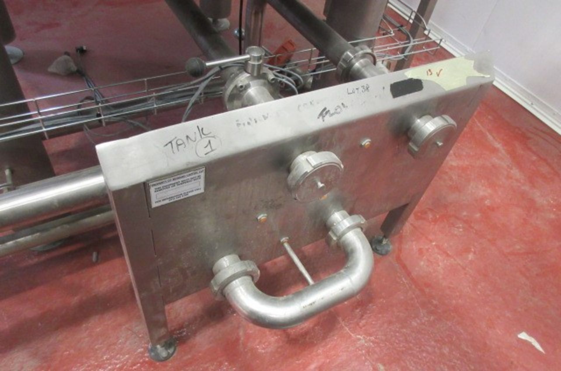 Flow plate manifold, stainless steel.