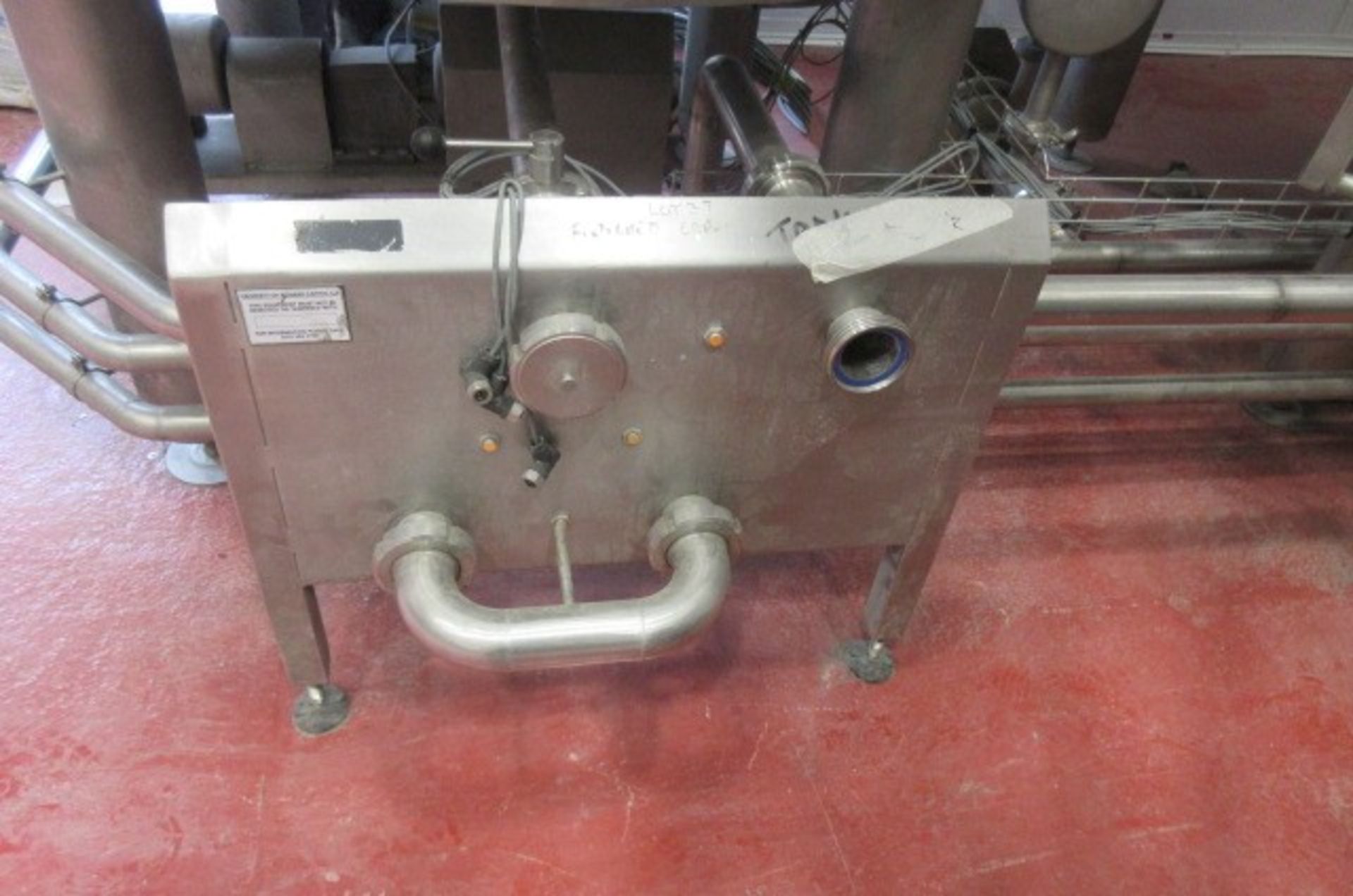 Flow plate manifold, stainless steel.