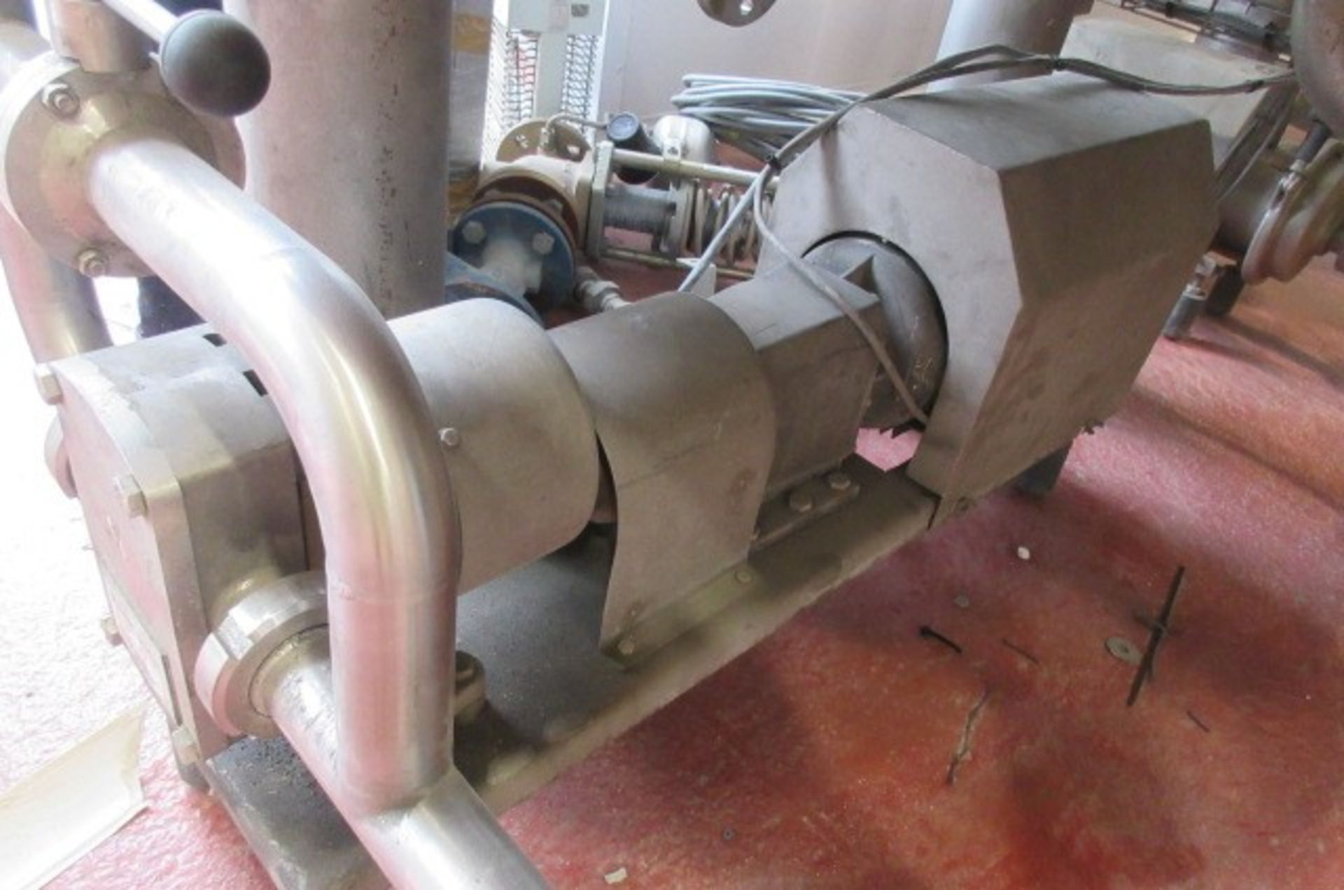 Stainless steel enclosed pump.