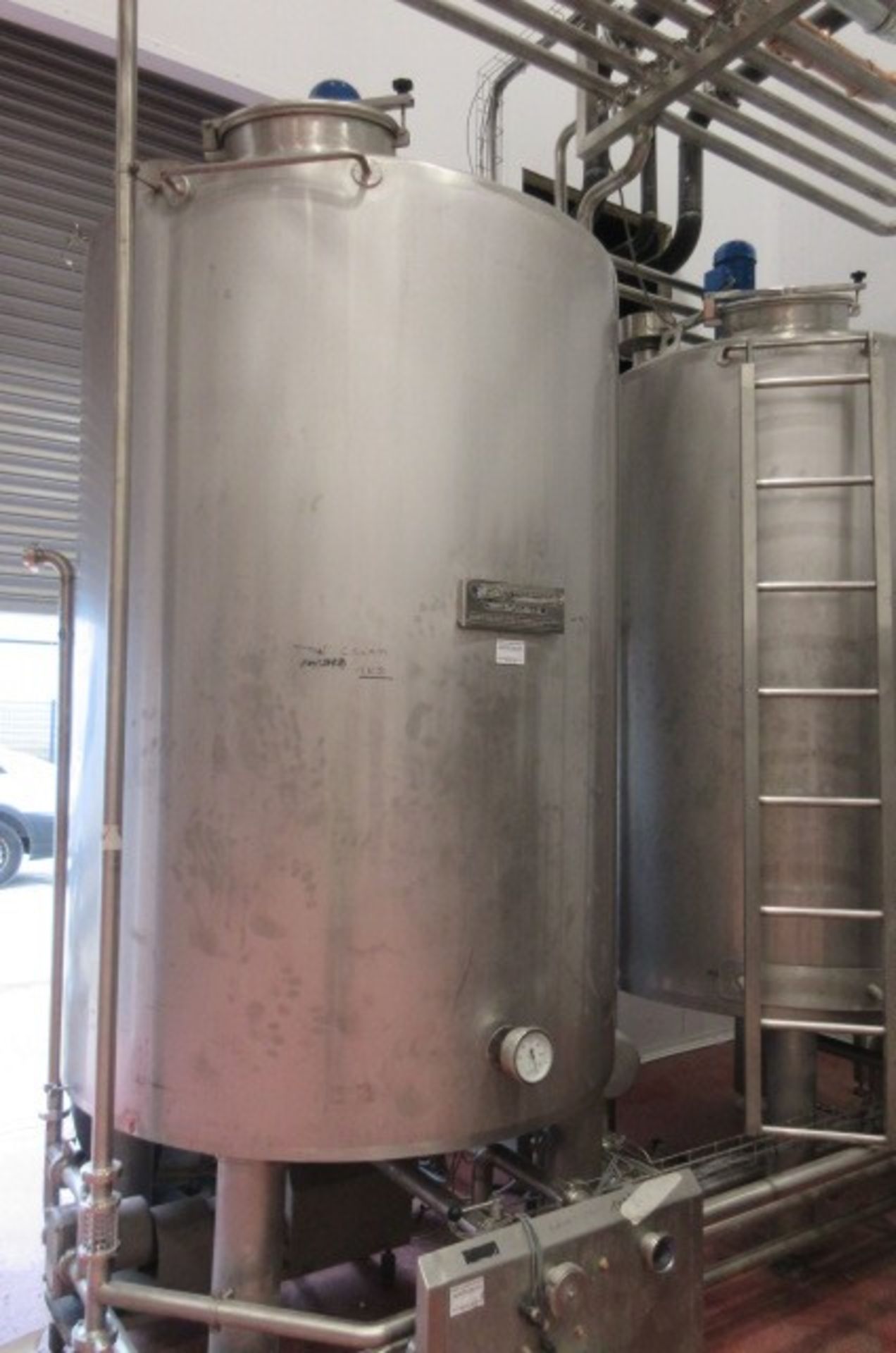 Gemak s/s jacketed & agitated cream aging tank 2,000 litres (2011)