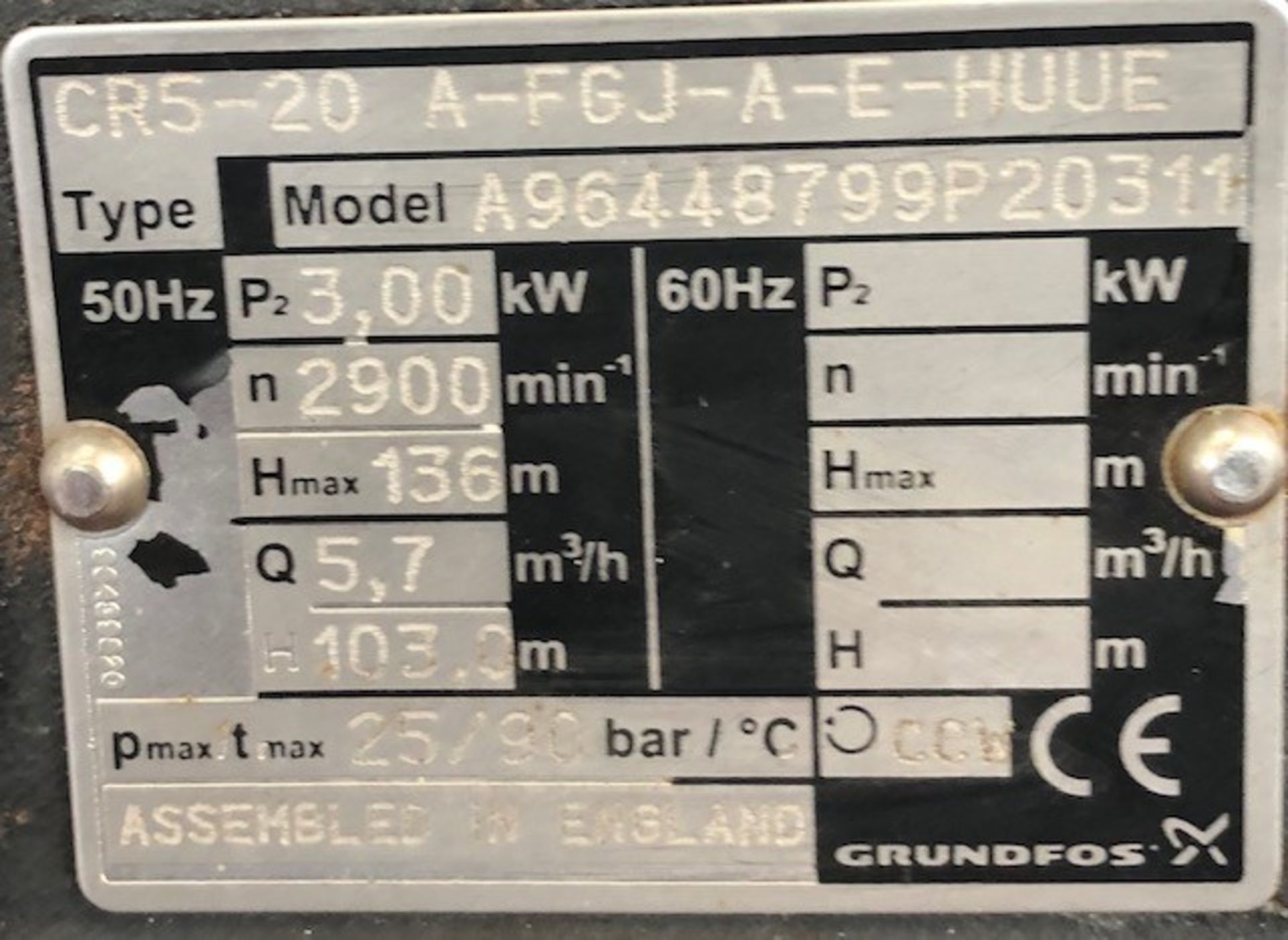 Grundfos CR5 multistage pump - Image 3 of 3