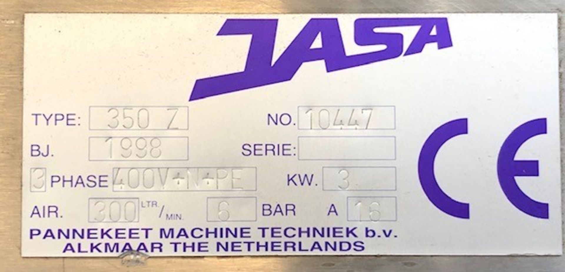 Jasa 350 Z vertical form, fill and seal machine - Image 7 of 12