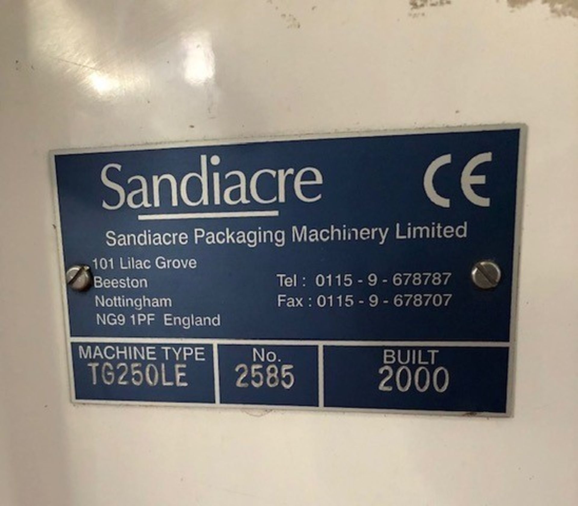 Sandiacre TG250LE vertical form, fill and seal machine - Image 7 of 8